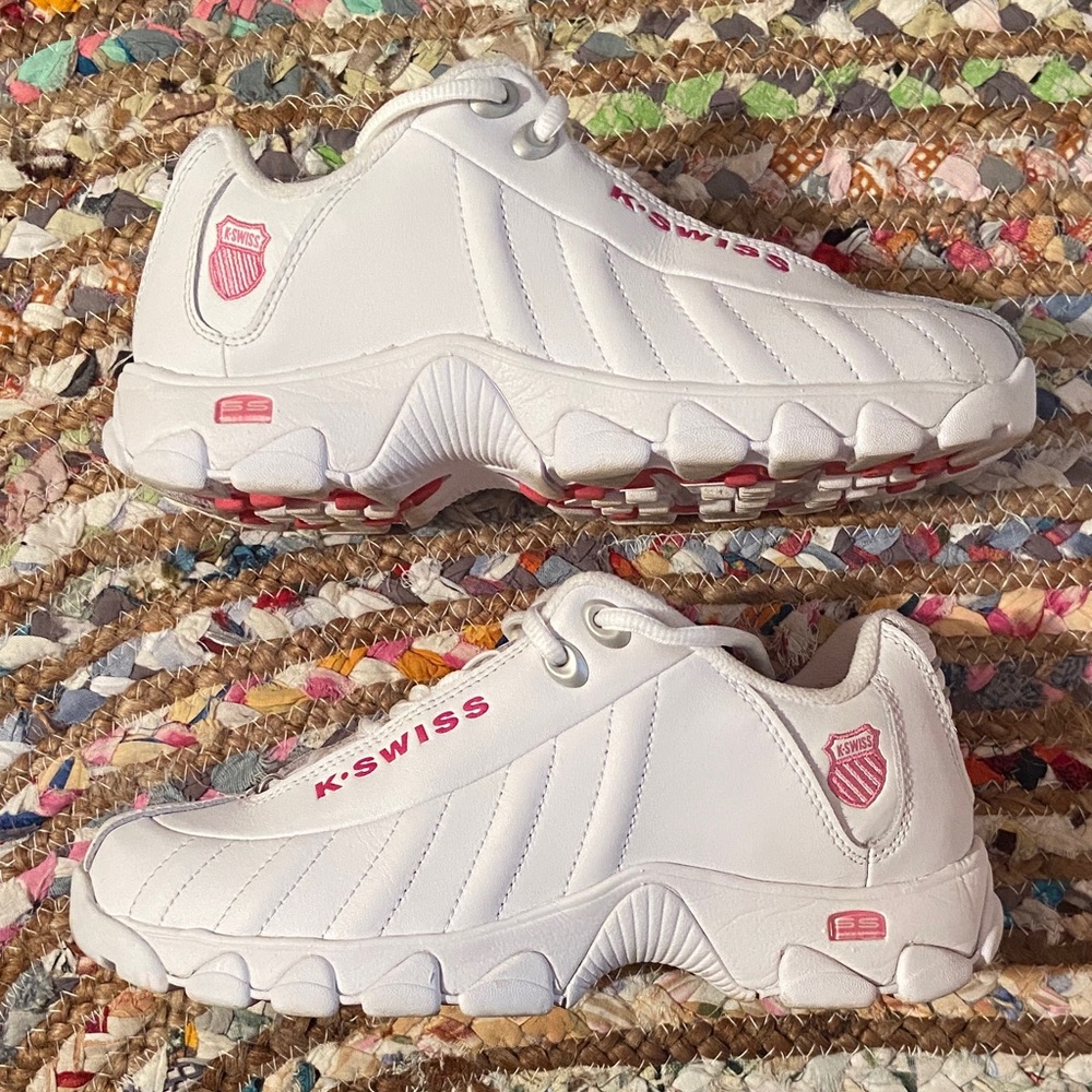 k swiss st329 cmf white and pink